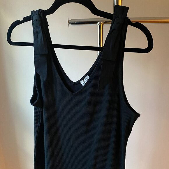 J Crew Ribbed Tank Top w Bows - Picture 1 of 5